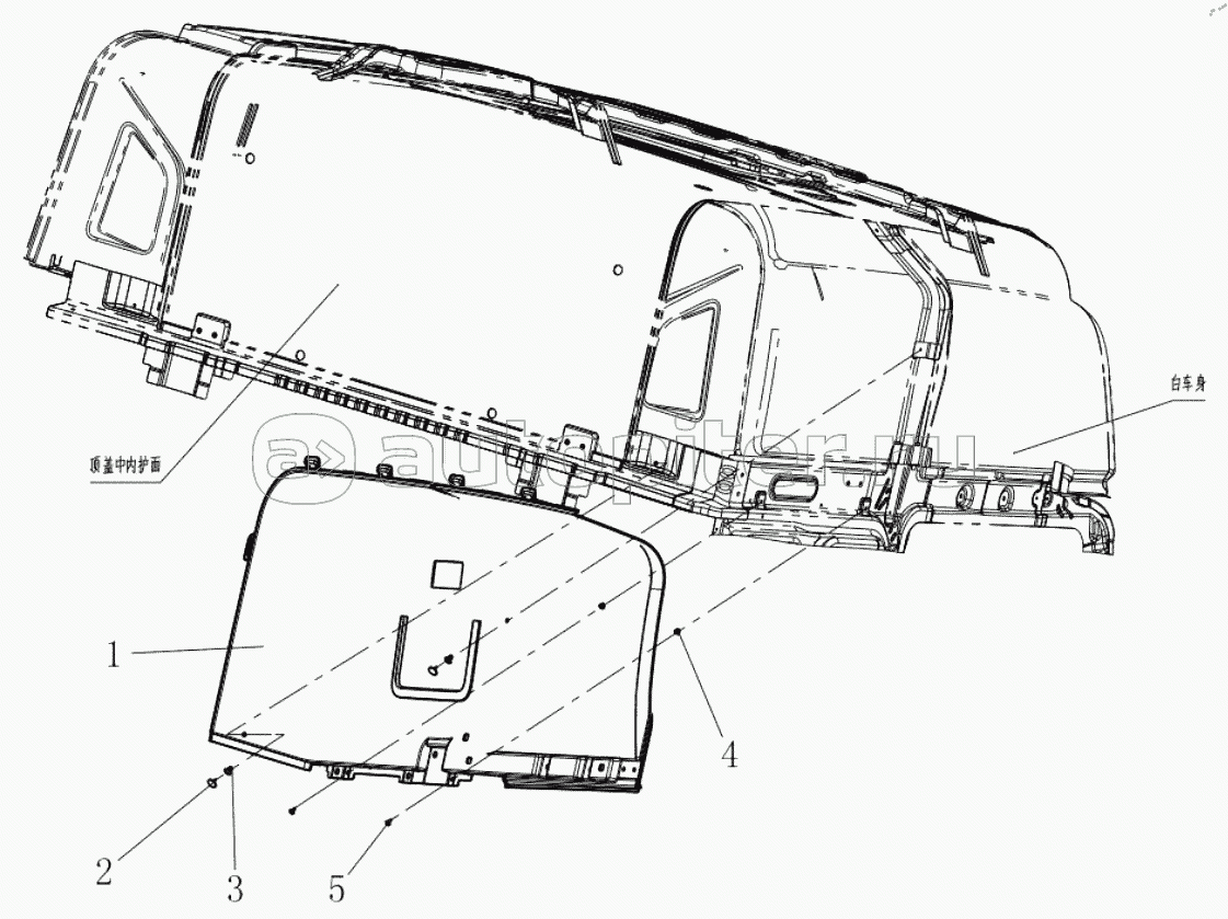 ЗАЩИТНАЯ ПЛАСТИНА ВЕРХНЕЙ НАКЛАДКИ В СБОРЕ (IV)
