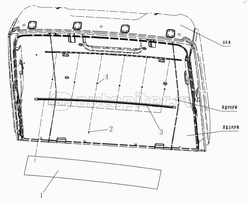 ЗАЩИТНАЯ ПЛАСТИНА ВЕРХНЕЙ НАКЛАДКИ В СБОРЕ (VII)