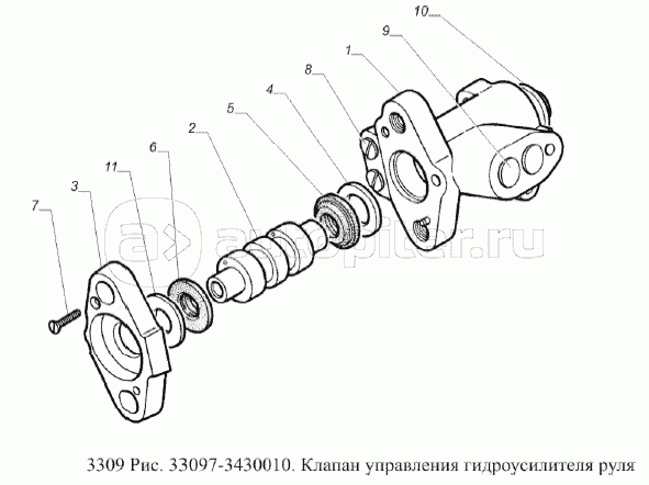 Рулевая тяга продольная 3309 схема