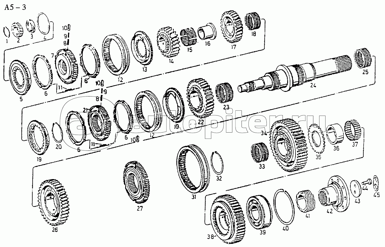 S6-120 MAIN SHAFT, SYNCHRONIZATION (A5-3)
