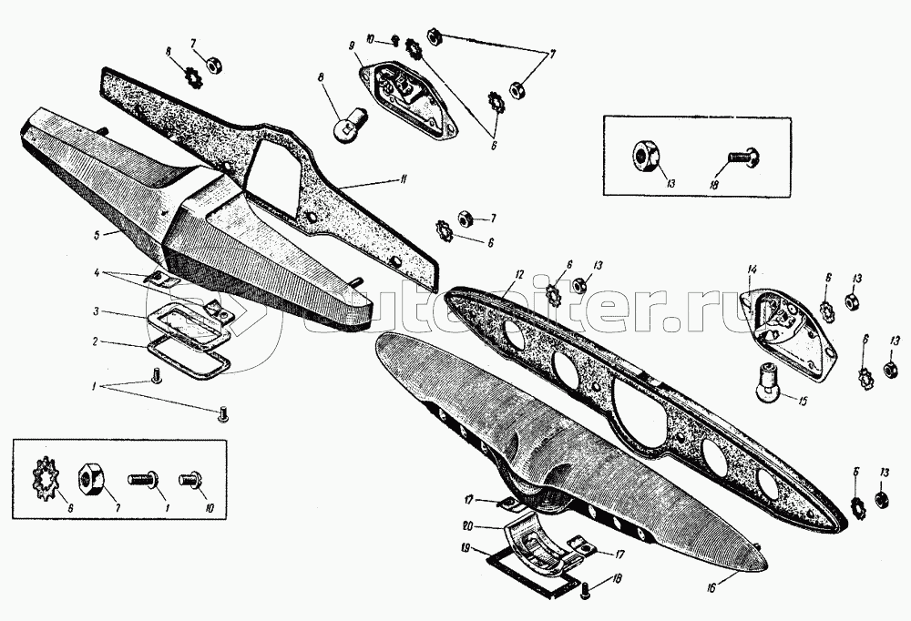 Фонарь освещения номерного знака и багажника