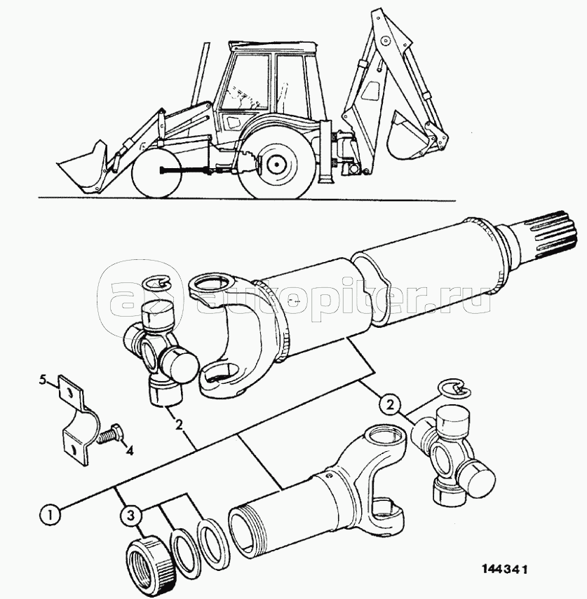 PROPSHAFT TRANS. / FRONT AXLE 4WD PS AND AWS GERMANY