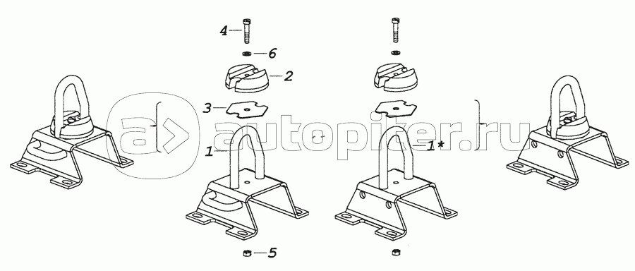 5320-5018060 Кронштейн запора кабины правый