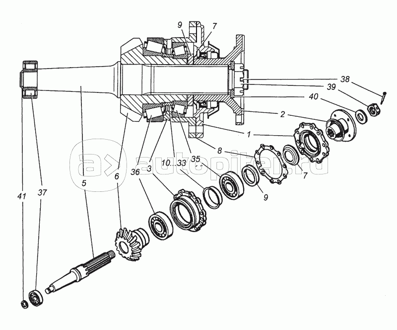 43118-2302021 Вал ведущий переднего моста в сборе