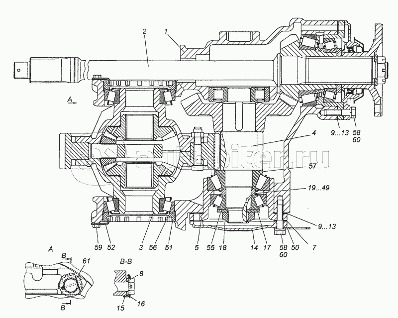 6350-2322010-10 Передача главная переднего второго моста