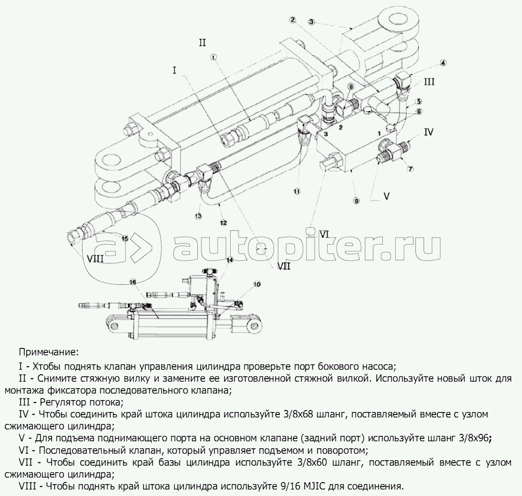 Цилиндр вращающего подбирающего захват - A2400-36