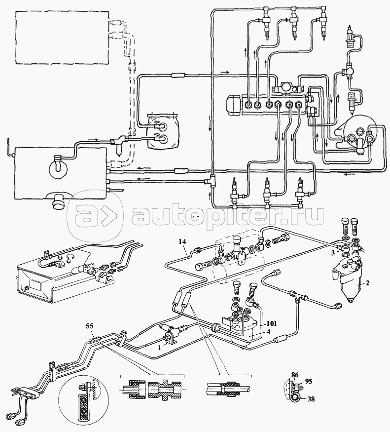 Система питания двигателя ЯМЗ-236НЕ и ЯМЗ-236А