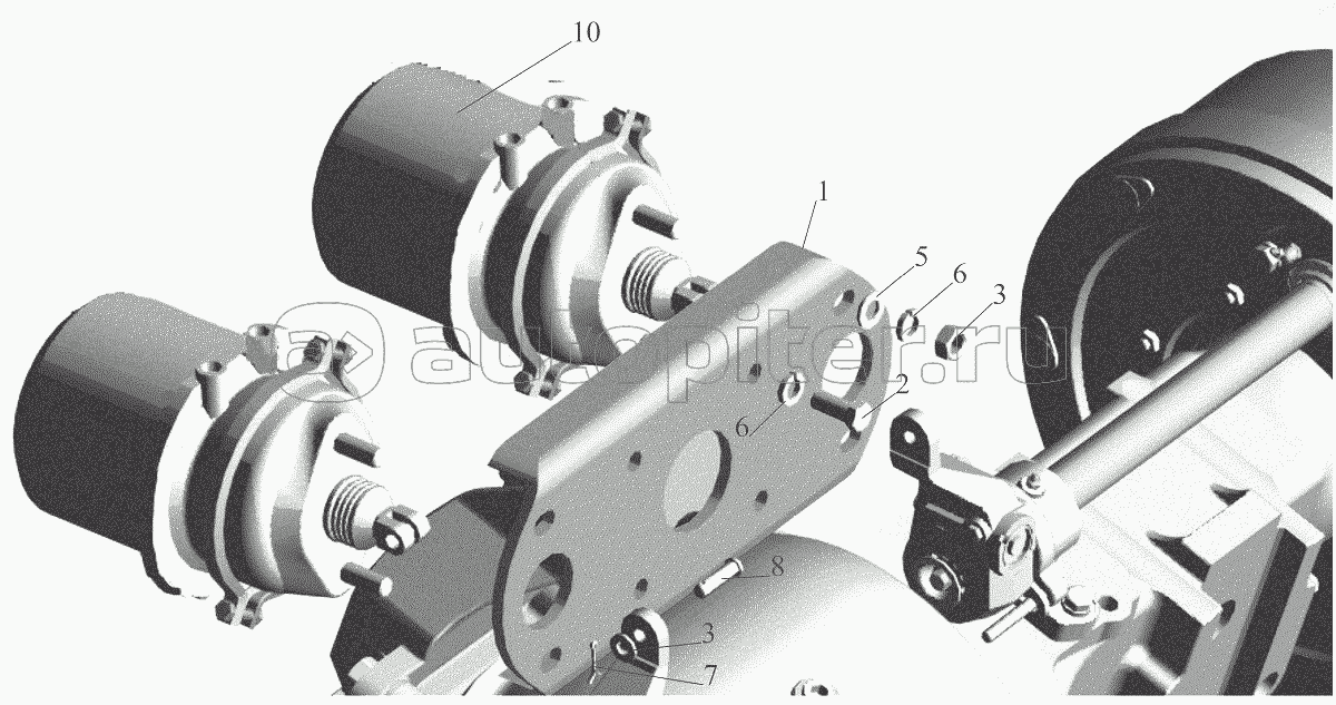 Установка задних тормозных камер 5440-3519002-10