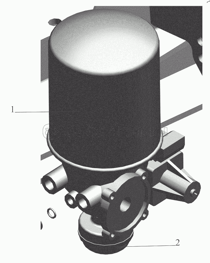 Осушитель сжатого воздуха с глушителем 630300-3512004