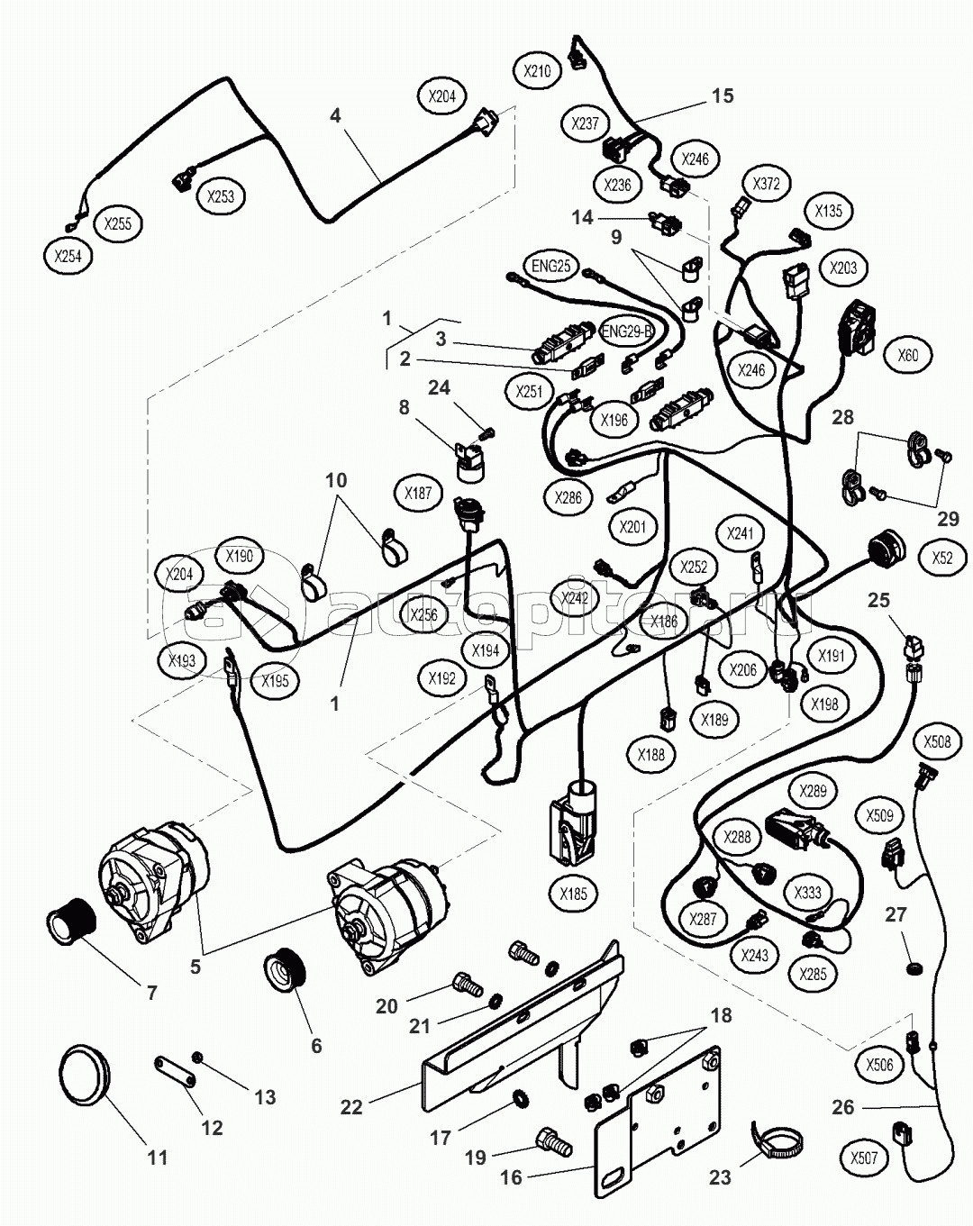 Engine Harness - AGCO POWER SISU w/ e3 Technology
