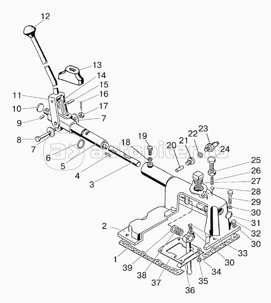 Механизм управления коробкой передач, крышка