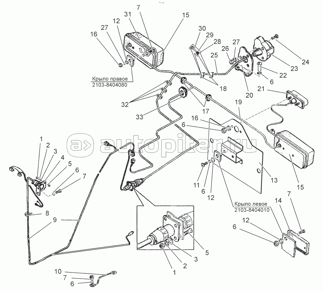 Электрооборудование кабины. Установка фонарей задних