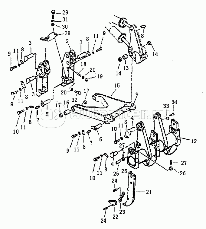 RIPPER SHANK BEAM AND LINK FOR MULTITYPE PD320Y-1 PD320Y-2