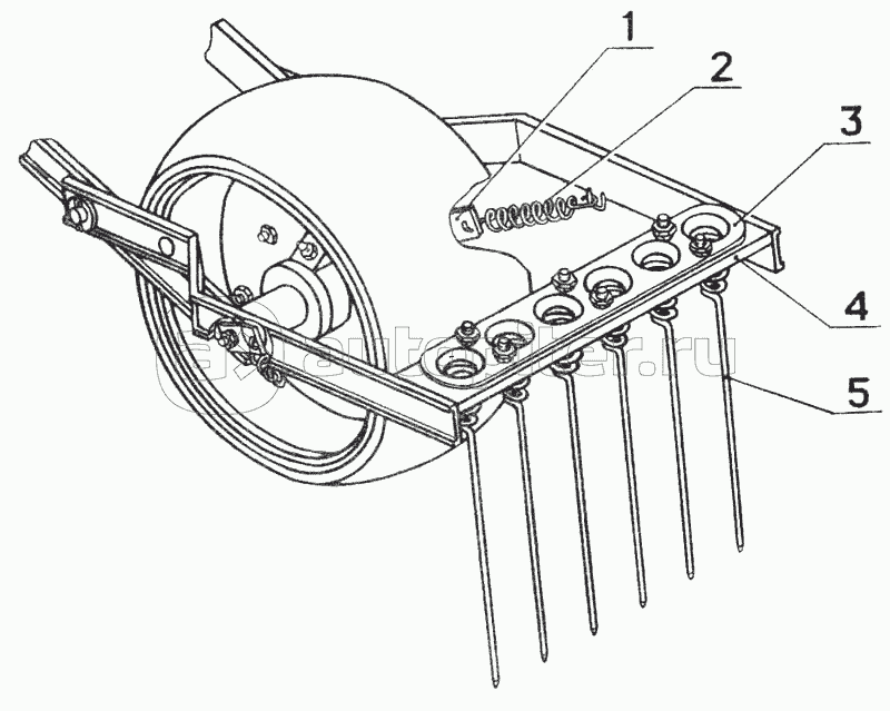 Устройство для вычёсывания мелких сорняков