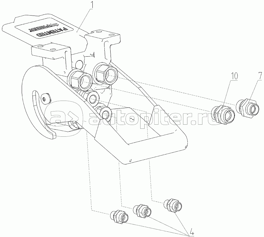 Гидроразъем неподвижный (9-18.19.200), Иллюстрация действительна для техники, произведенной с 20141103