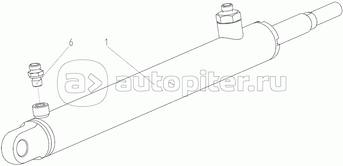Гидроцилиндр (081.27.09.530), Иллюстрация действительна для техники, произведенной с 20121203
