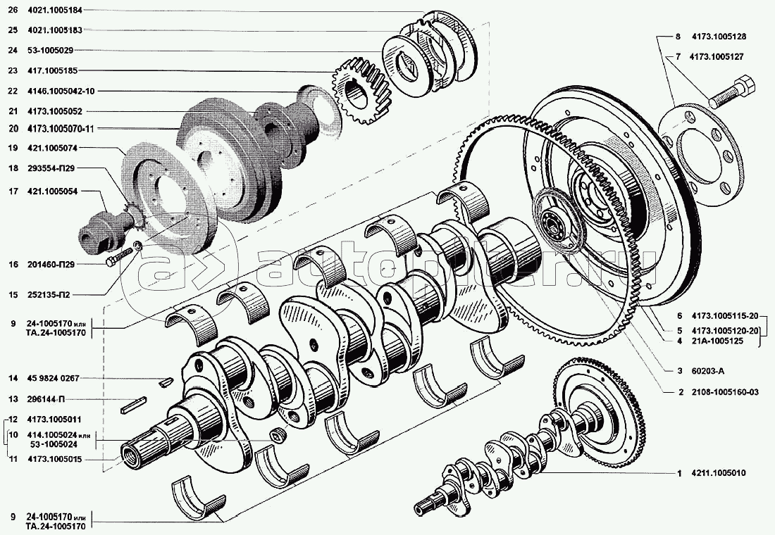 Схема двигателя уаз 421. Подшипник коленвала УМЗ 421. УМЗ 421 шайба коленвала. Вал коленчатый УМЗ 4216. Сборка коленвала УМЗ 4213 УАЗ Буханка.