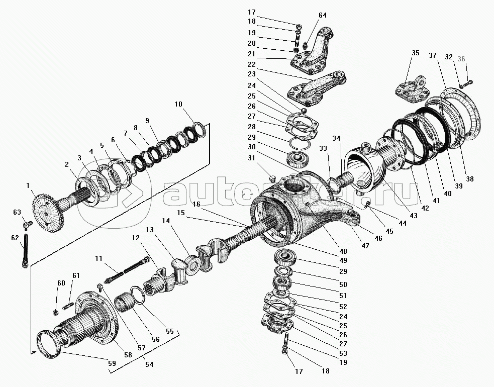 Полуось урал 5557