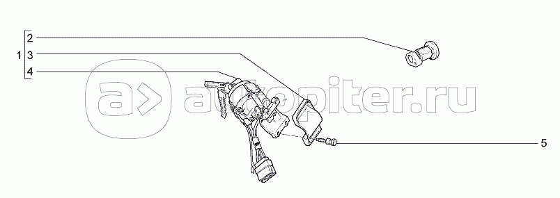 Выключатель зажигания с выключателями замков дверей