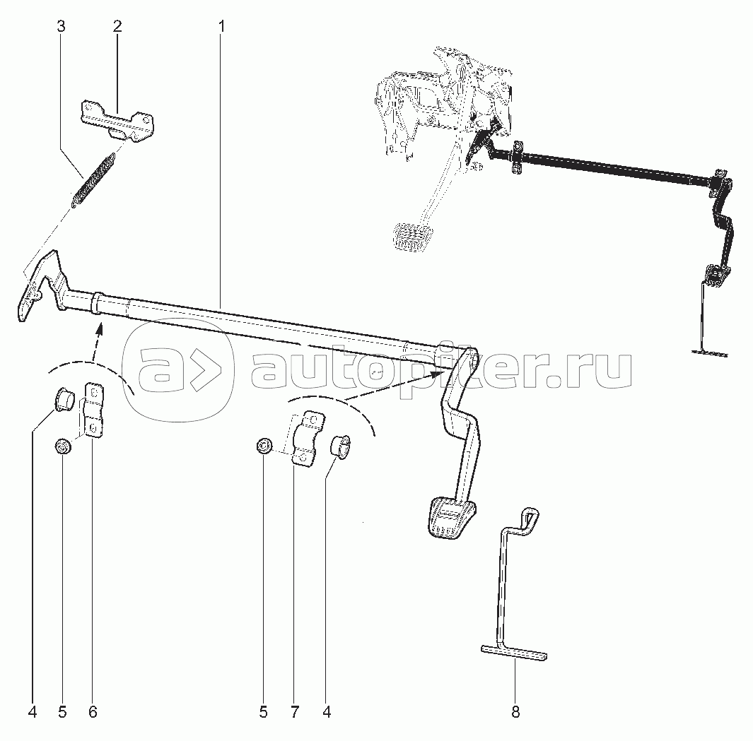 371040. ПРИВОД ТОРМОЗА (россыпь) (учебный автомобиль)