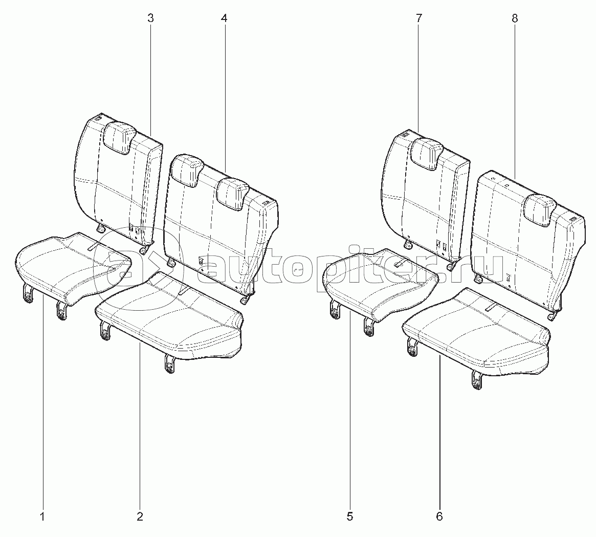 Лада гранта ширина заднего дивана