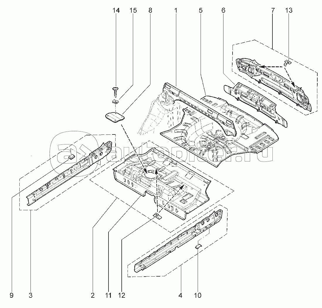 414110. ПАНЕЛЬ СРЕДНЕГО И ЗАДНЕГО ПОЛА LGD, BGD