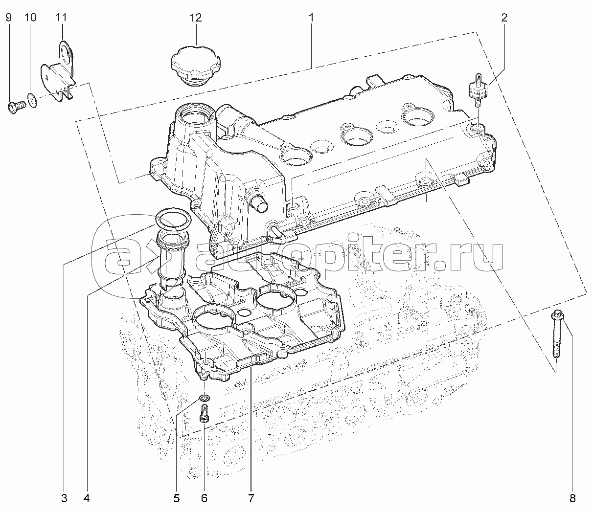 113110. КРЫШКА ГОЛОВКИ ЦИЛИНДРОВ (16КЛ.)