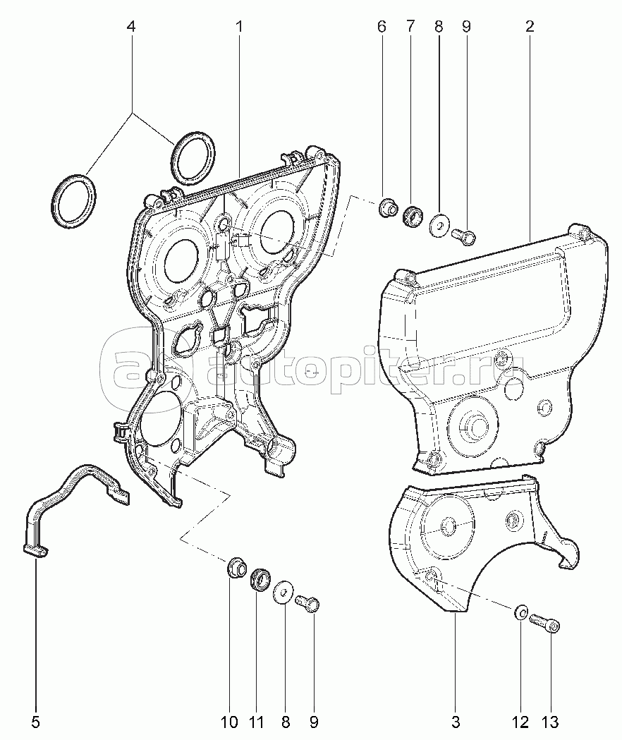 113310. КРЫШКА ЗАЩИТНАЯ РЕМНЯ ГРМ (16КЛ.)