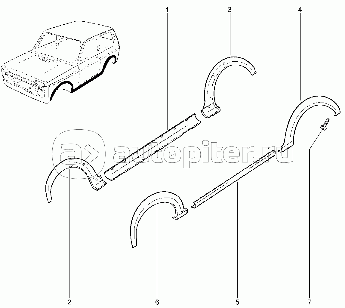 503150. Накладки облицовочные (для модификации BRONTO)