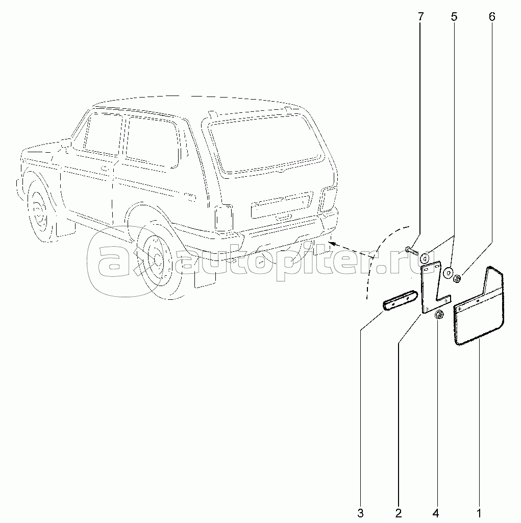 504310. Фартук заднего колеса (для модификации BRONTO)