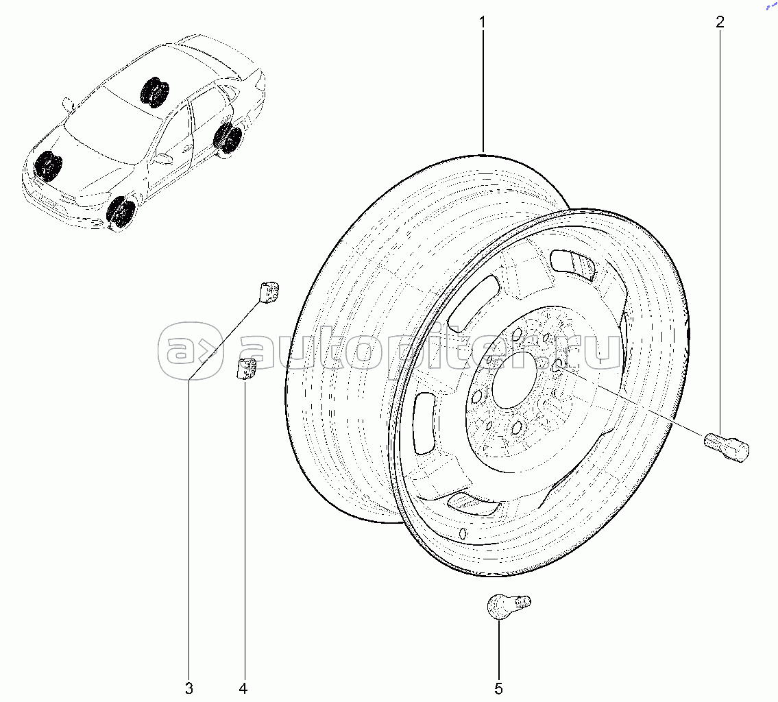 332010. Диск колеса штампованный 13" (седан)(до 30.07.2018)
