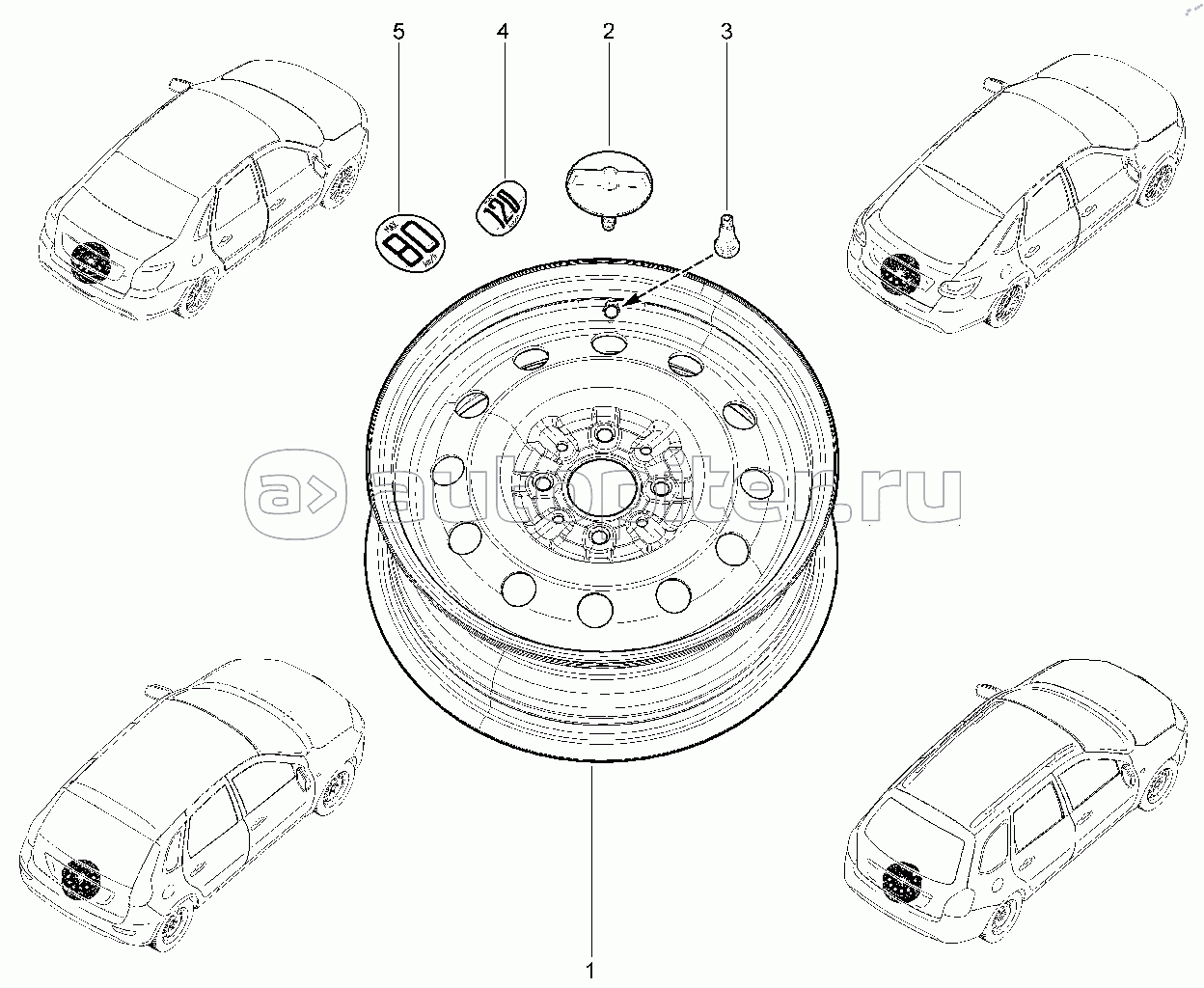 333020. Запасное колесо (FL) c 30.07.2018