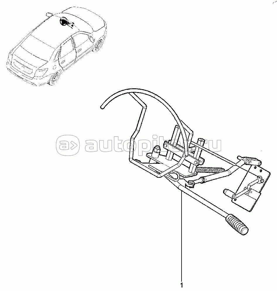 370210. Управление ручное педалями тормоза и акселератора BVM5 (инвалиды только с левой ногой)
