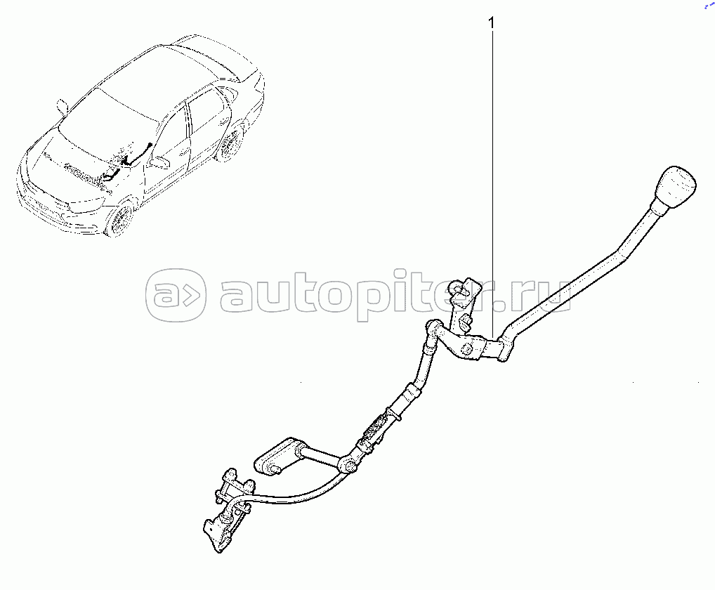 370410. Управление ручное педалями тормоза и акселератора BVR5 (инвалиды с левой ногой)