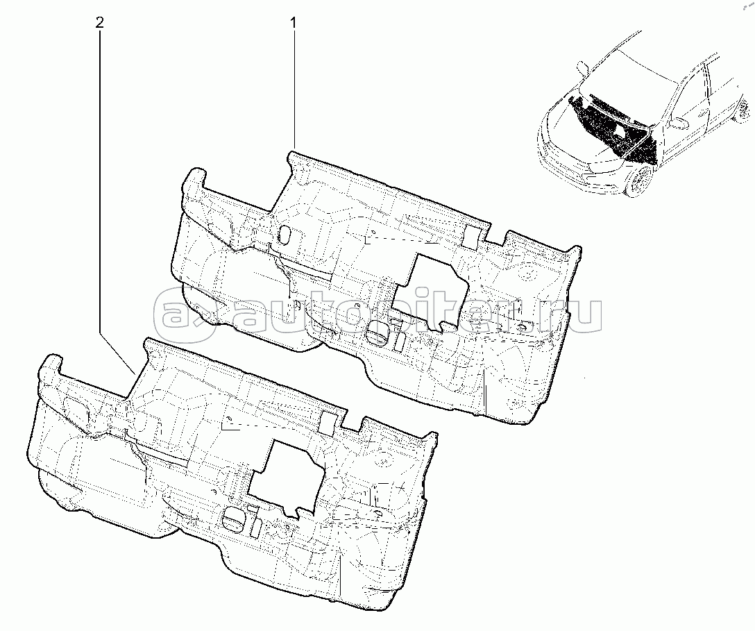 560210. Обивки шумоизоляционные щитка передка (учебный автомобиль)