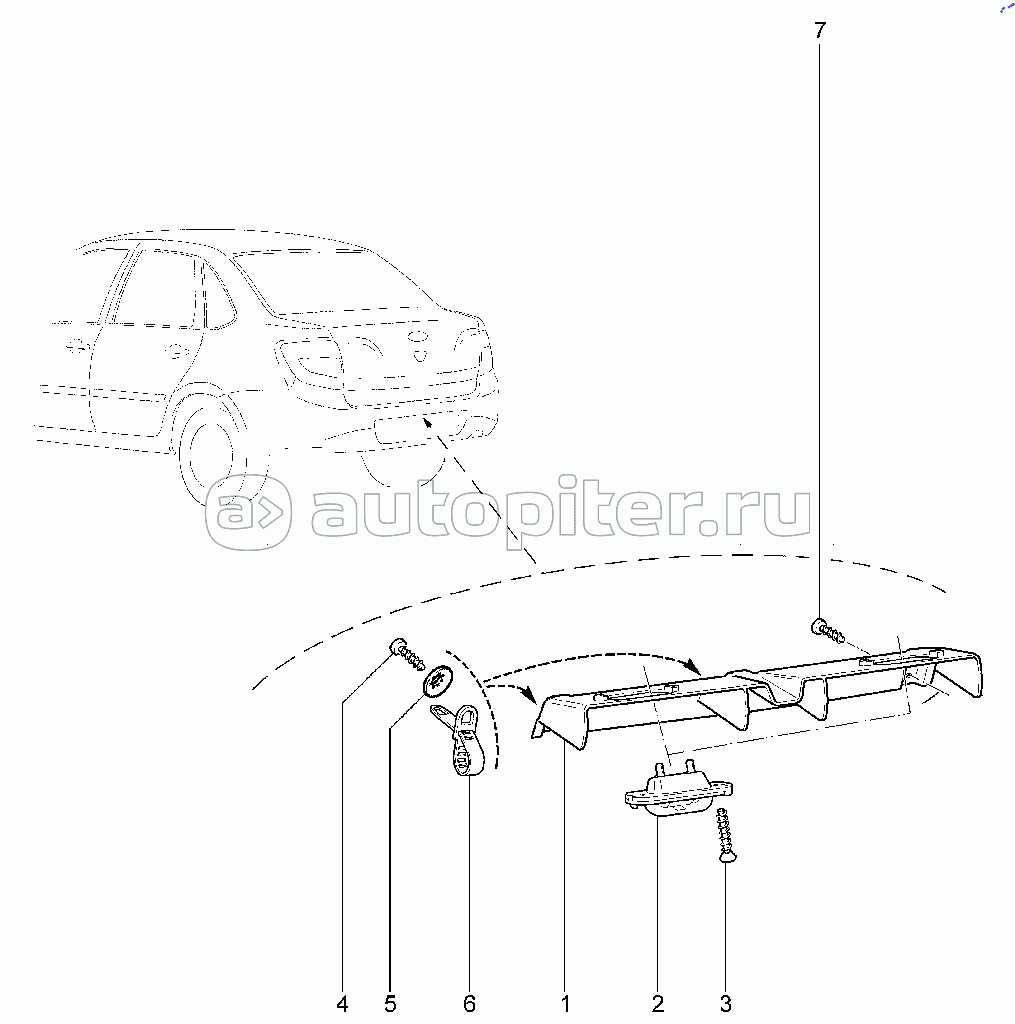 805110. Фонарь освещения номерного знака до 30.07.2018