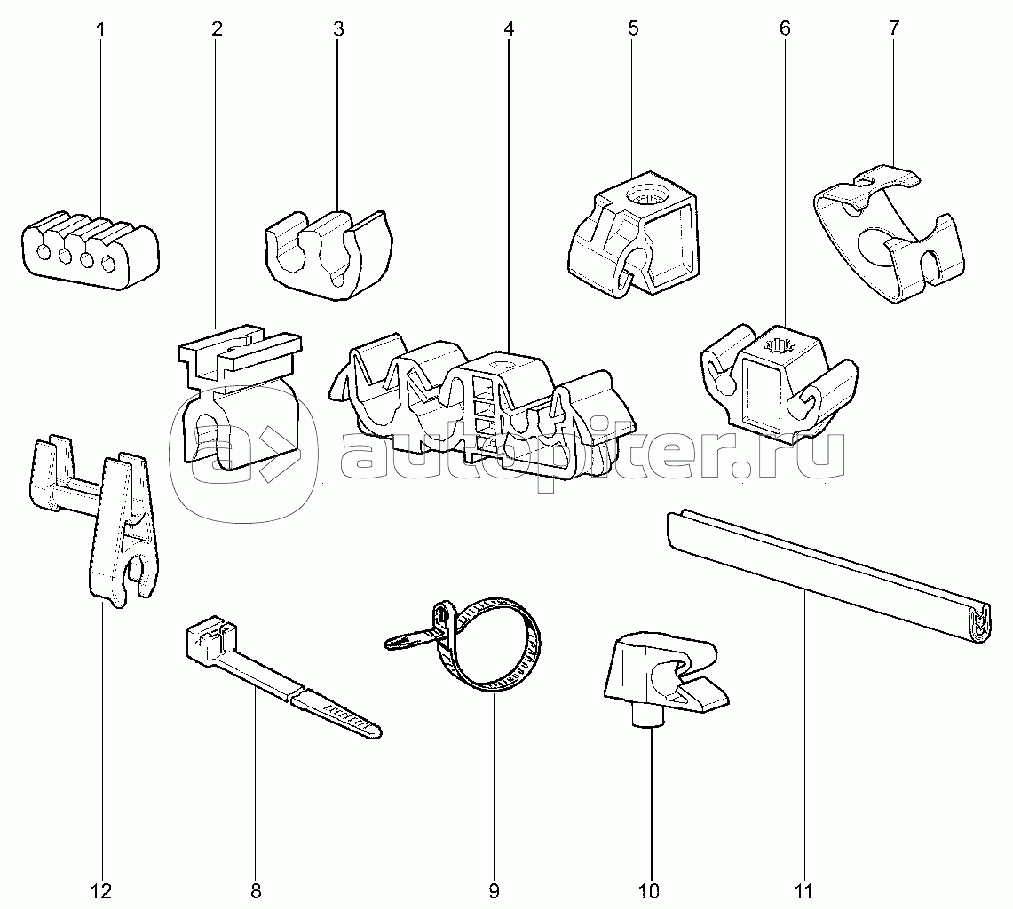 Скобы крепления тормозных трубок и шлангов