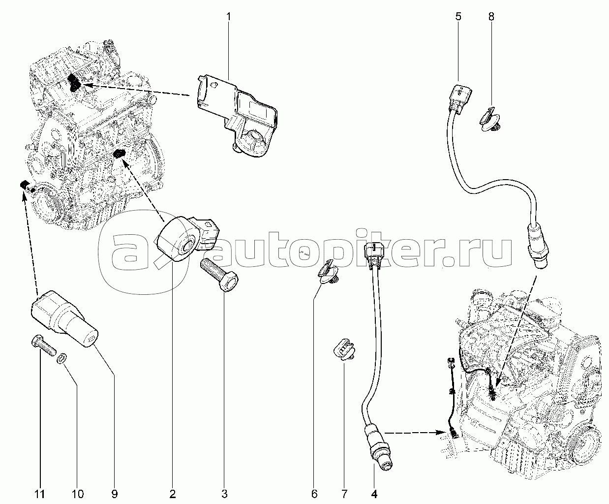 Датчики управления двигателем (P3M, P4M)