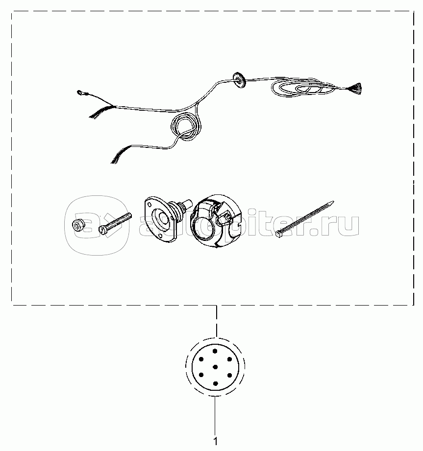 Комплект электропроводки к ТСУ с розеткой