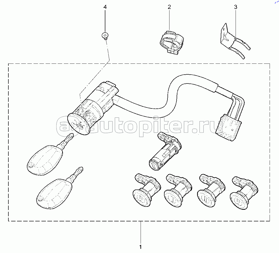 821310. Выключатель зажигания (фургон)(норма, стандарт)