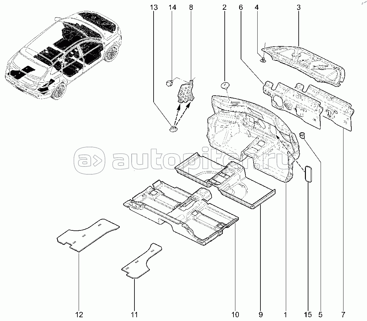 560210. Шумоизоляция пола, мотора (универсал)