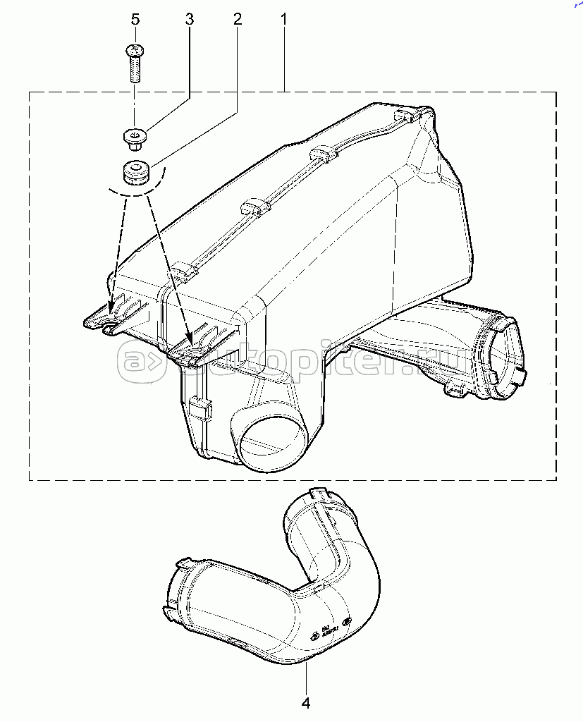 133120. Воздухозаборник, резонатор фильтра воздушного (P4M,P4P)(с 12.08.2019)