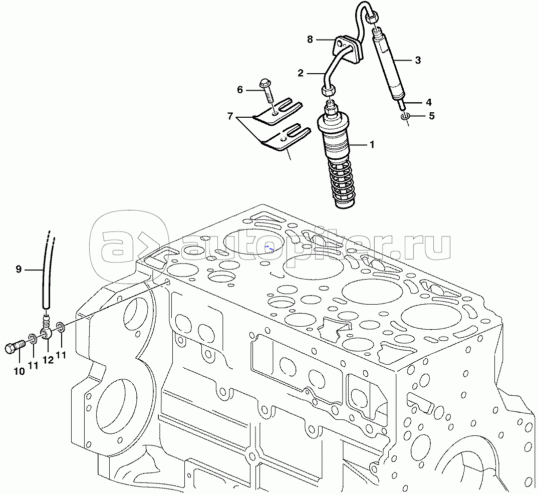 11883246, 11885148, 11887322 Fuel lines and injectors