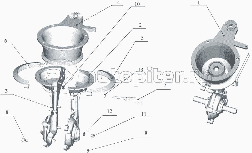 Детали редуктора МК-265 "Мастер" — купить, цены в интернет-магазине ...